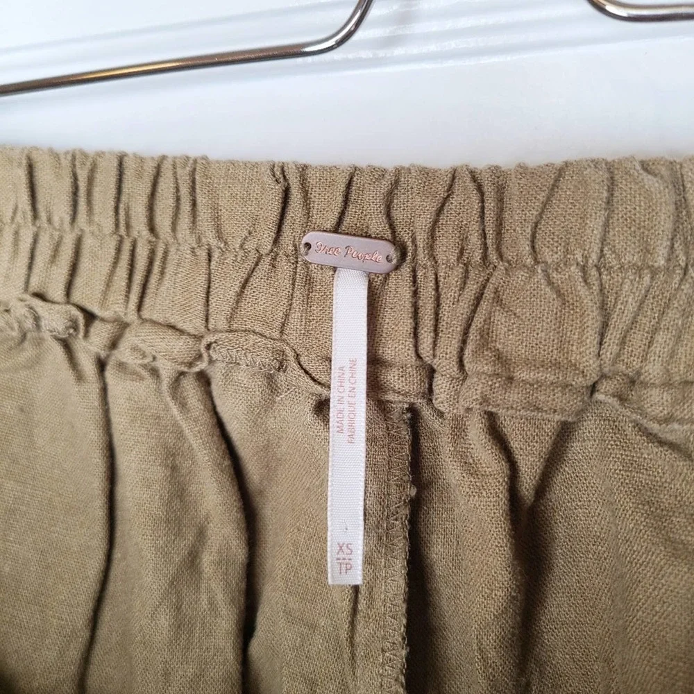Free People Silver Springs Lace Up Linen Shorts - Picture 7 of 8